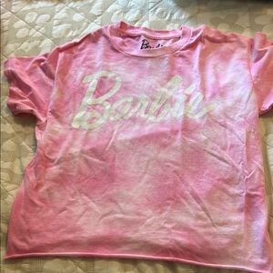 Barbie Pink Cropped T-Shirt Size Small